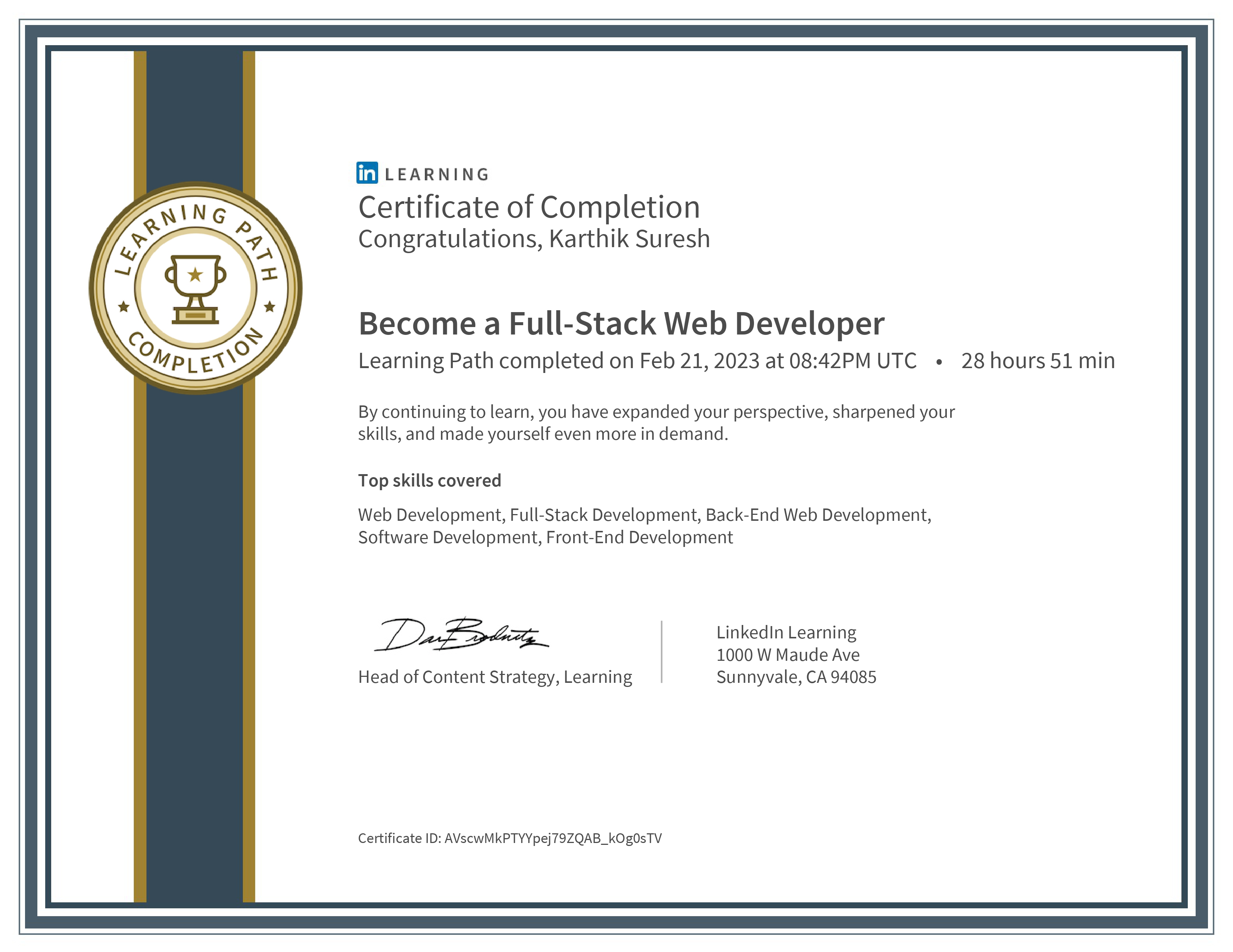 Full-Stack Certificate