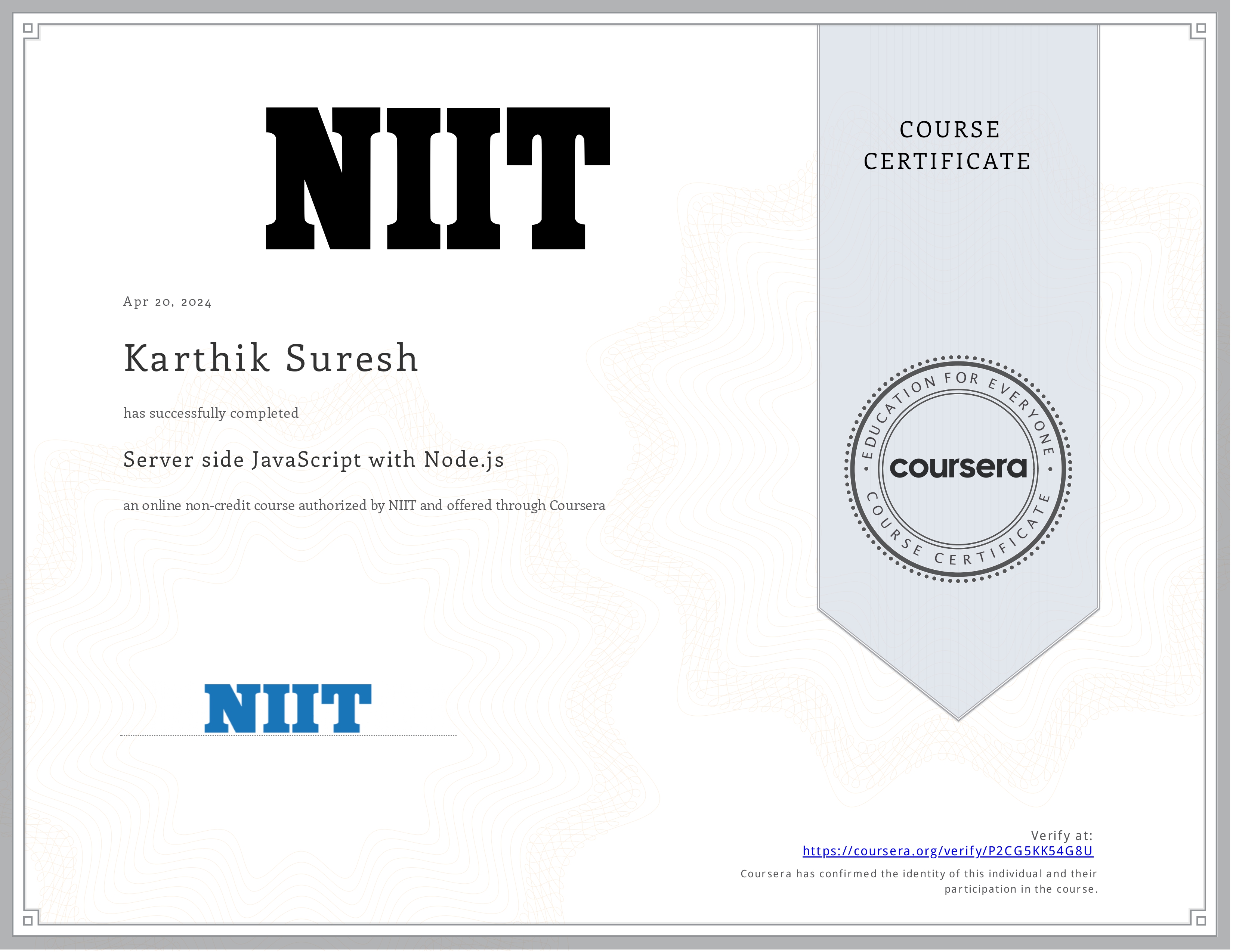 Node.js Certificate